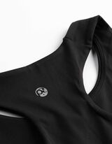 Top cropped - Traspirante - nero