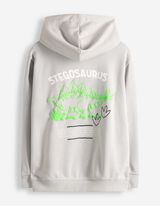 Sweatshirt - R&uuml;ckenprint - hellgrau