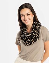 Loop-Schal - Allover-Muster - beige