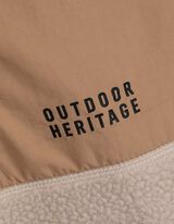 Propínací mikina - Flís - béžová