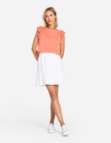 Fustă &icirc;n linie A - Amestec viscoză - Alb