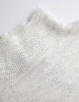 Sweter z dzianiny - Oversized Fit - bialy