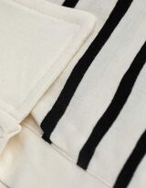 Pololangarmshirt - Streifen - weiß