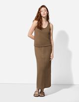 Maxirock - Viskose-Mix - braun