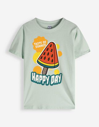 Shirt - Frontprint - Hellblau