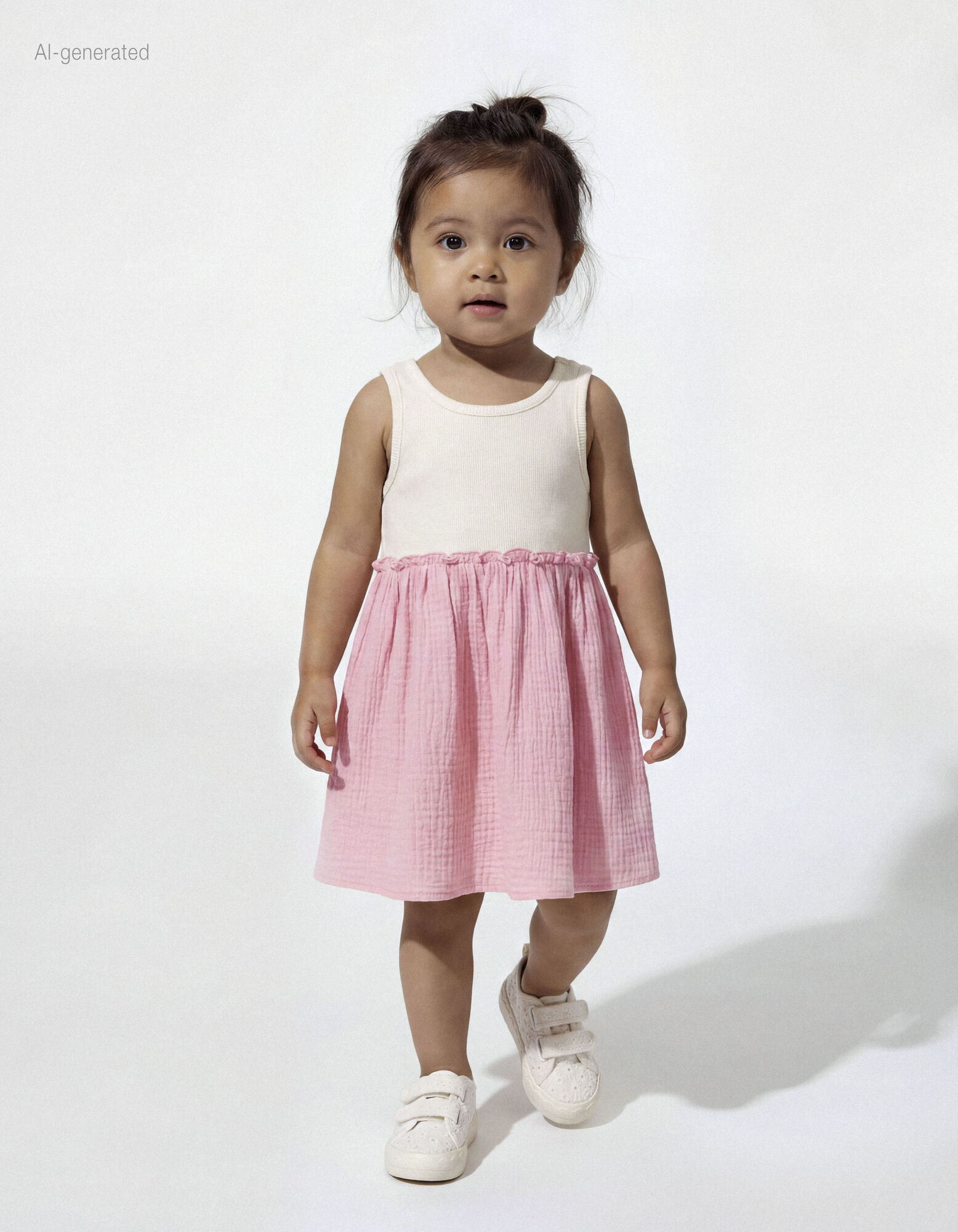 Robe - Mousseline - blanc