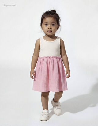 Kleid - Musselin - Off-White
