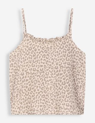 Blusentop - Allover-Print - beige