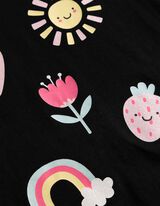 T-shirt - Voorkantprint - zwart