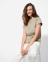 T-Shirt - Zierperlen - hellgrün