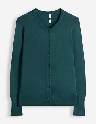 Strickjacke - Feinstrick - Petrol