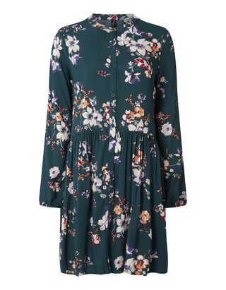 Damen Blusenkleid mit floralem Muster 