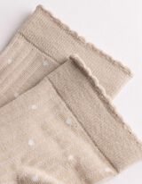 Socken - Punktemuster - Beige