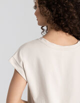 Abito t-shirt - Maniche spioventi - beige