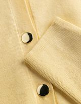 Cardigan - Patte de boutonnage - Jaune clair