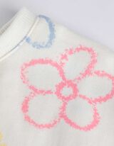 Dukserica - &Scaron;areni print - bela