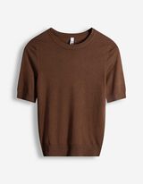 Pullover - Kurze &Auml;rmel - braun