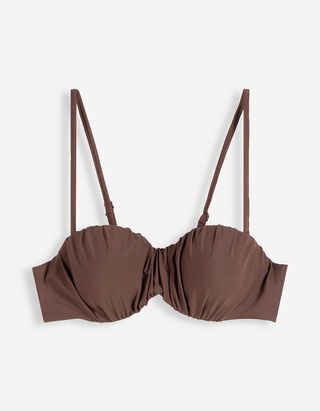 Bikinitop - Verstellbare Tr&auml;ger - braun