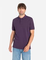 Poloshirt - Knoopsluiting - donkerlila