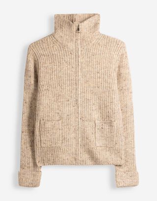 Cardigan - Zip - beige