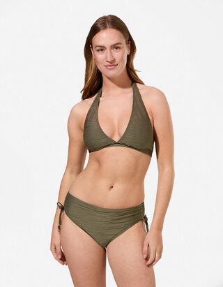 Bikinitop - Strukturiertes Material - Khaki