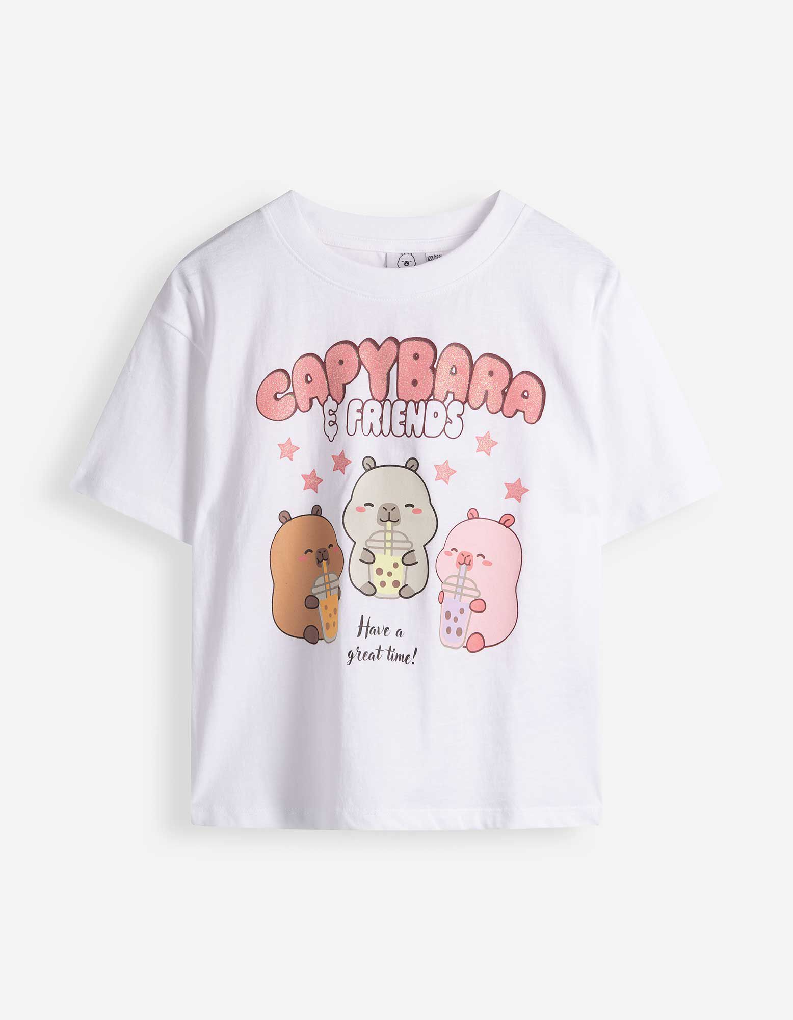 T-Shirt - Capyfun - Wei&szlig;