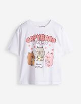 T-Shirt - Capyfun - Wei&szlig;