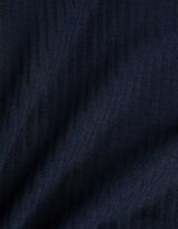Langarmshirt - Rippenstruktur - dunkelblau