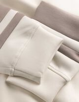 Sweatshirt - Contrasterende inzetten - wit