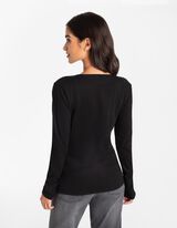 Longsleeve - Katoenmix - zwart