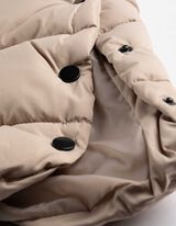 Prešívaná vesta - Regulovateľný spodný okraj - svetlohnedy