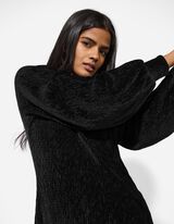 Jurk - Fluweel - zwart