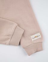 Komplektas, sudarytas iš trumpo džemperio, kelnių ir marškinėlių - Su paveikslėliais - smelio spalvos