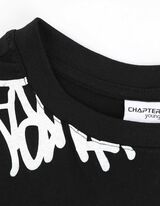 T-shirt - Oversized fit - zwart