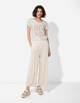 Póló - Csillámos nyomott minta - feher