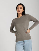 Pullover - viskoosisegu - tumeroheline
