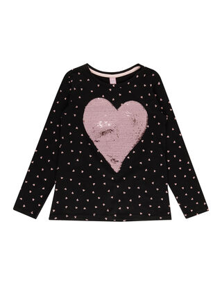 M&auml;dchen Longsleeve mit Wende-Pailletten