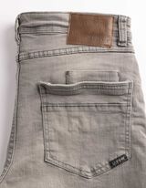 Jeansshorts - Wascheffekte - grau