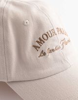 Basecap - Schriftzug - wei&szlig;