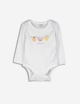 Romper lange mouw - Print - wit