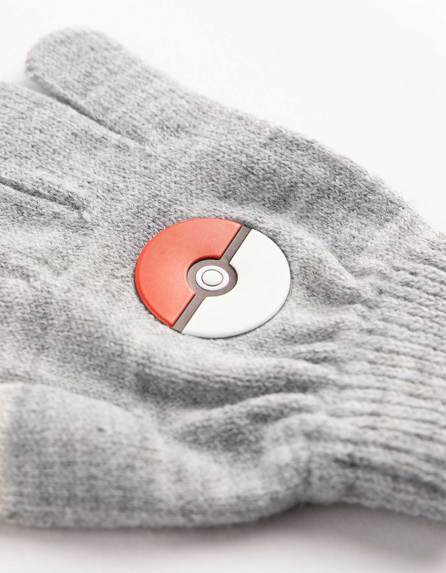 Gants - Pok&eacute;mon - gris clair 