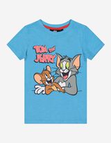 T-shirt - Tom i Jerry - turkusowy