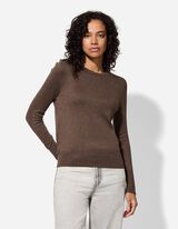 Pulover - Ukrasni gumbi - tamno smedja