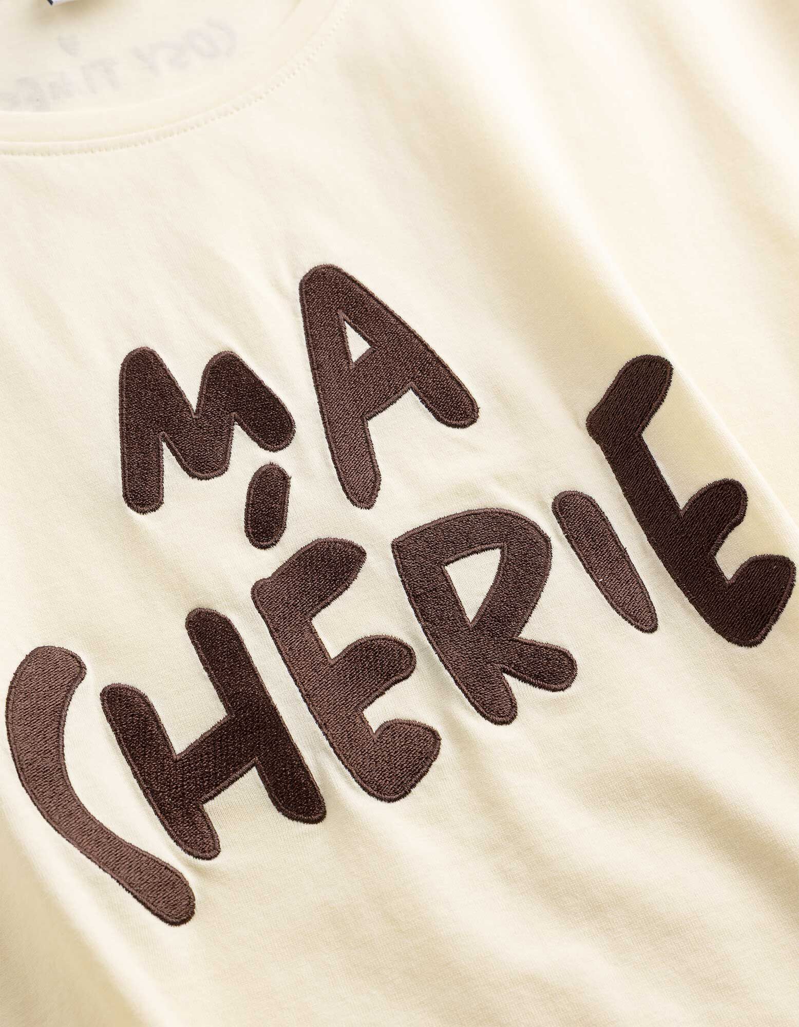 T-Shirt - Stickerei - Gelb