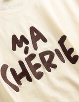 T-Shirt - Stickerei - Gelb