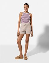 Shorts - Elastischer Bund - beige