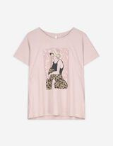T-Shirt - Glitzerprint - lila