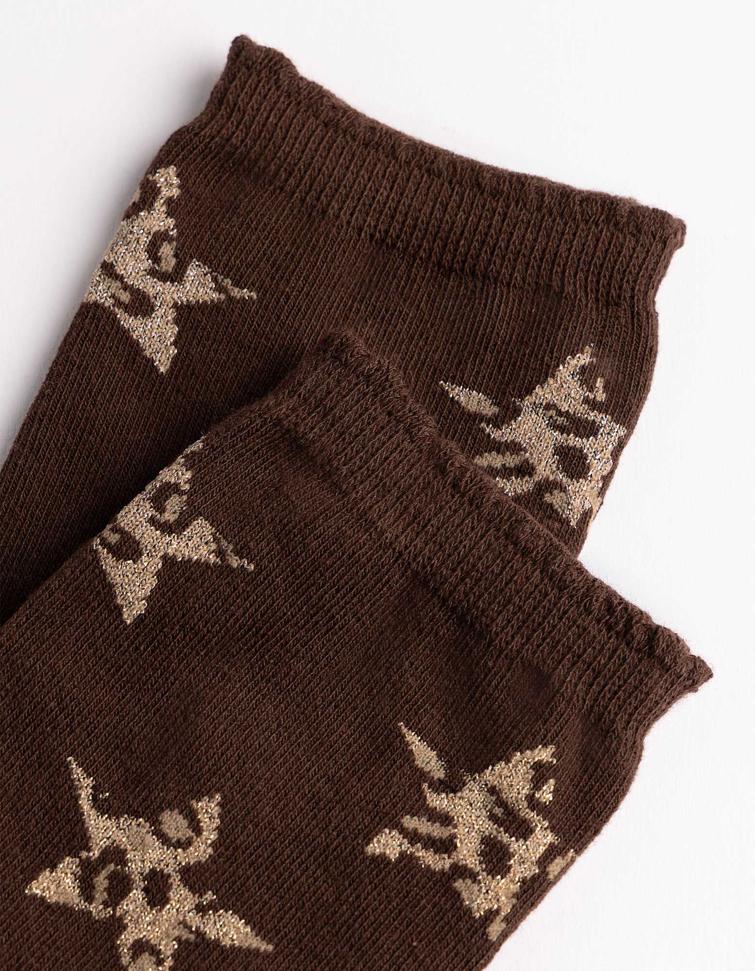 Socken - gemustert - Dunkelbraun