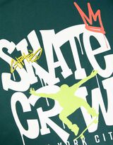 Longsleeve - Vooropdruk - donkergroen