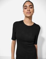 Kleid - Viskose-Mix - schwarz